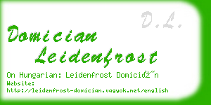 domician leidenfrost business card